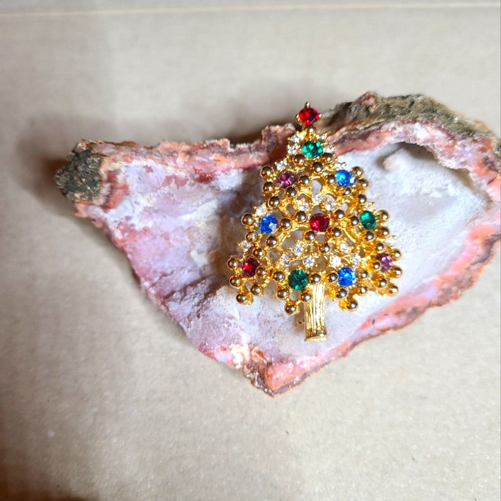 Eisenberg Signed Chritmas Tree Brooch